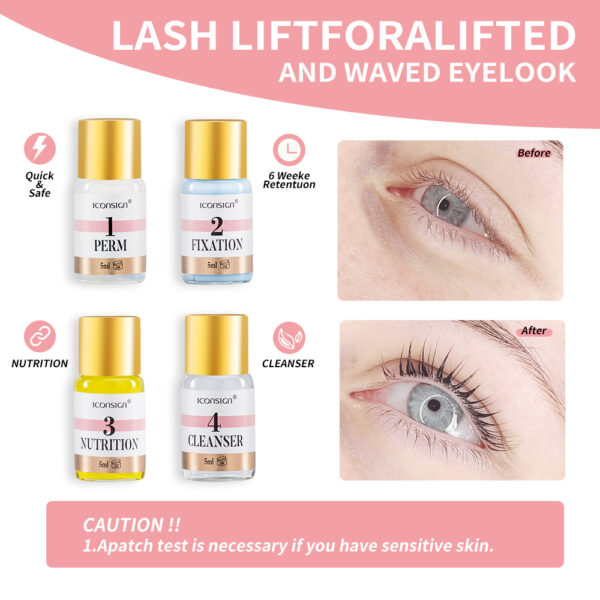 ICONSIGN Lash Lift EyeLash Eyebrow Dye Tint Kit Lashes Perm Set Brow Lamination Makeup Tools – Bild 4