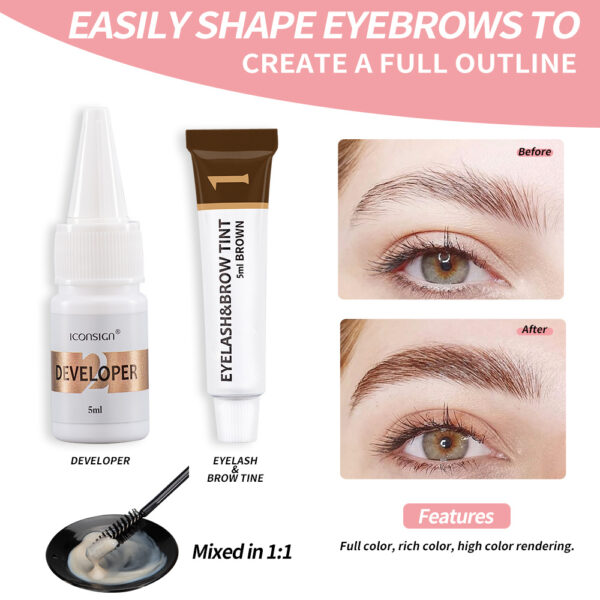 ICONSIGN Lash Lift EyeLash Eyebrow Dye Tint Kit Lashes Perm Set Brow Lamination Makeup Tools – Bild 7