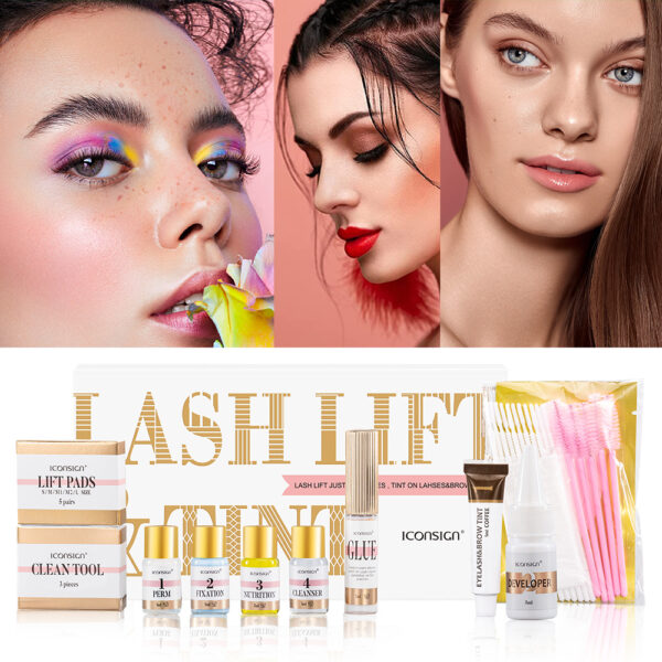 ICONSIGN Lash Lift EyeLash Eyebrow Dye Tint Kit Lashes Perm Set Brow Lamination Makeup Tools – Bild 2